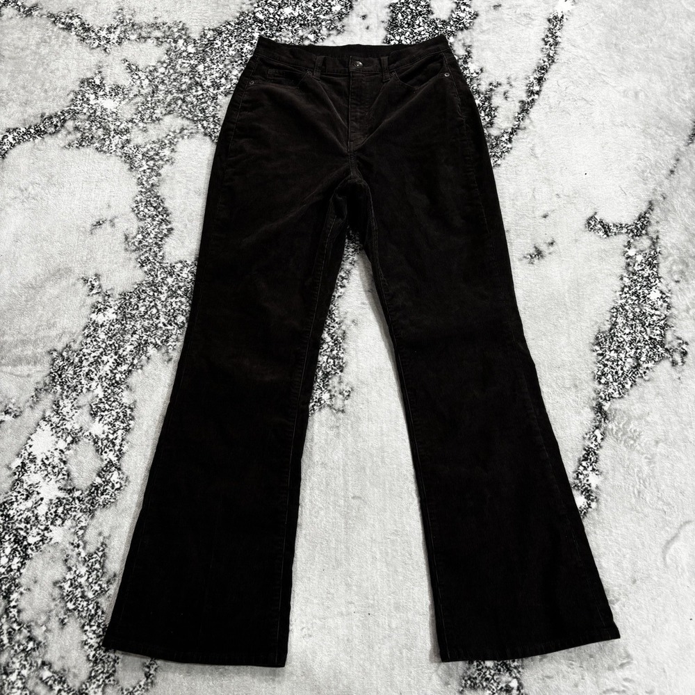 Uniqlo Women's Size 4 Dark Brown Corduroy Flare Pants Cotton Stretch Retro Style